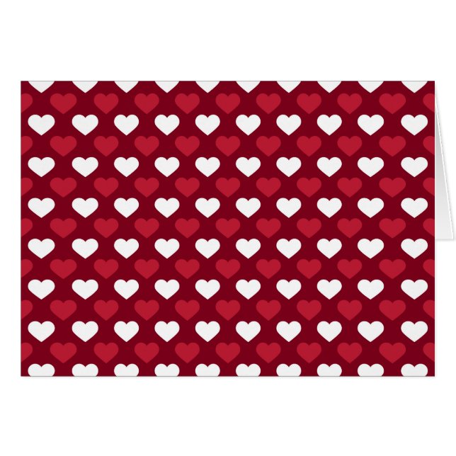 Red Hearts Hälsningskort (Framsidan Horizontal)