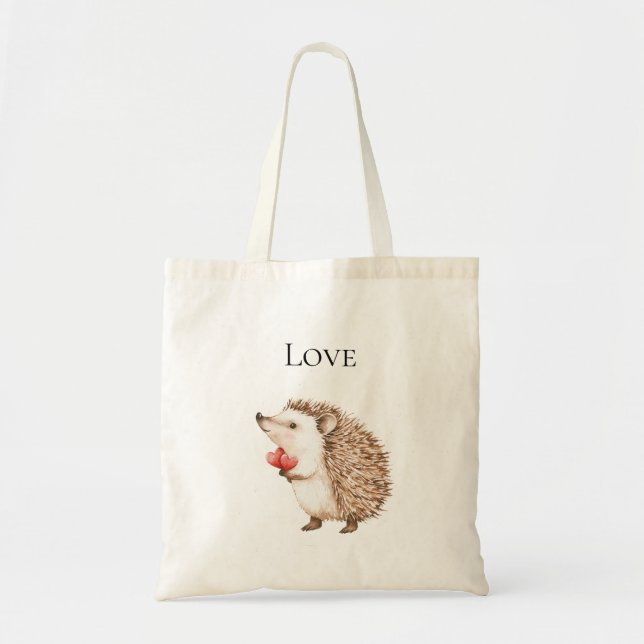 Red Hearts Hedgehog Tygkasse (Framsidan)