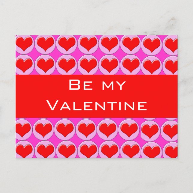 Red Hearts Helg Vykort (Framsida)