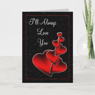 Red Hearts Kärlek Card Kort