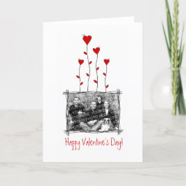 Red Hearts Kärlek-fotokort Helgkort