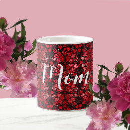 Red Hearts Kärlek Personlig Kaffemugg