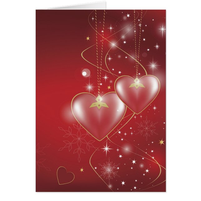 Red Hearts kärlek-relationer tapet-bakgrund Hälsningskort (Framsidan)