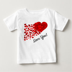 Red Hearts Kärlek You T Shirt