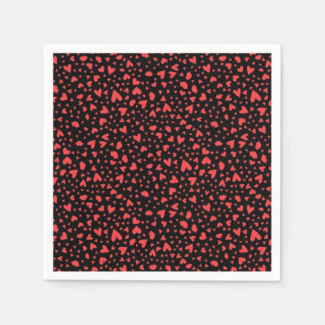 Red Hearts & Kisses Pappersservett (Framsidan)