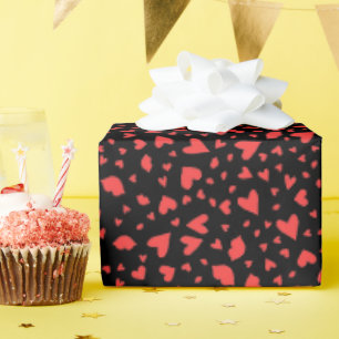 Red Hearts & Kisses Presentpapper
