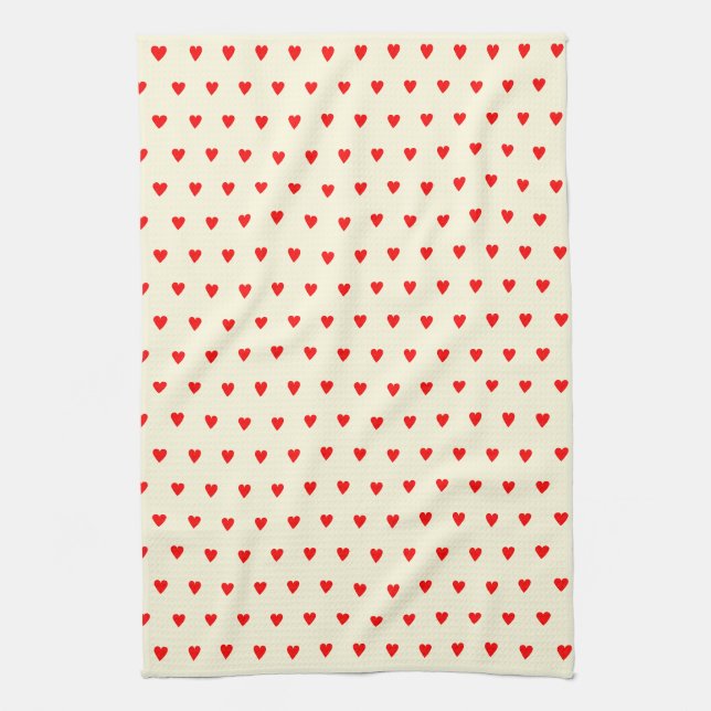 Red Hearts Kitchen Towel Kökshandduk (Vertikal)