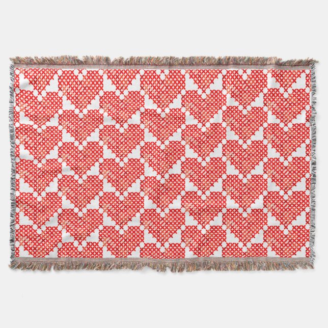 Red Hearts Kor Stitch Land Filt (Framsidan)