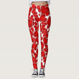 Red Hearts Leggings