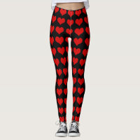 Red Hearts Leggings