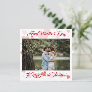 Red Hearts Lycklig Valentine's Photo Valentine Day Julkort