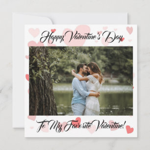 Red Hearts Lycklig Valentine's Photo Valentine Day Julkort