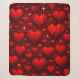 Red Hearts med Stars Mönster