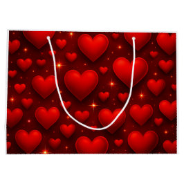 Red Hearts med Stars Mönster