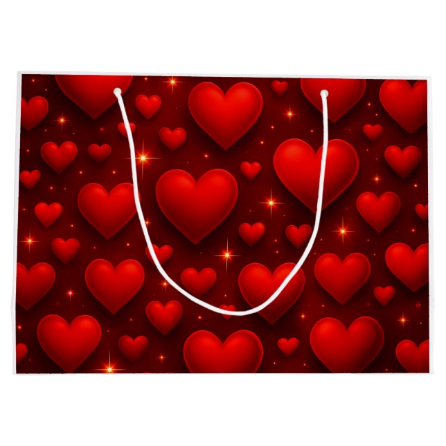 Red Hearts med Stars Mönster (Baksidan)