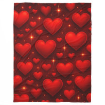 Red Hearts med Stars Mönster