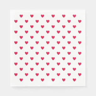 Red Hearts Medium Seamless Mönster Pappersservett