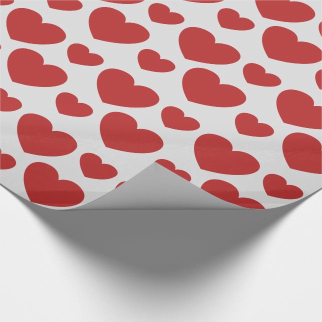 Red Hearts Mönster Presentpapper (Hörn)