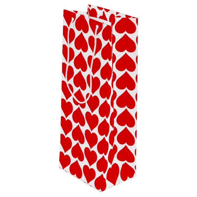 Red Hearts Mönster, Romantic, Kärlek (Baksidan Vinklad)