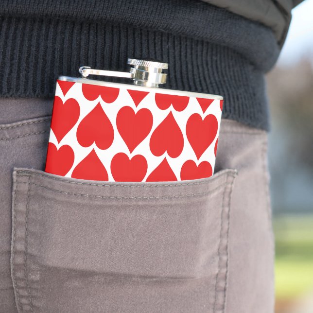 Red Hearts Mönster, Romantic, Kärlek Fickplunta (In Situ)