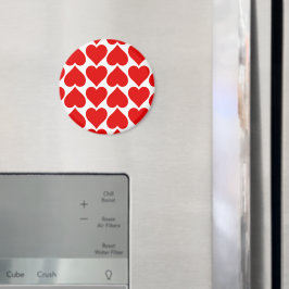 Red Hearts Mönster, Romantic, Kärlek Magnet