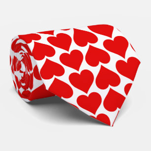 Red Hearts Mönster, Romantic, Kärlek Slips
