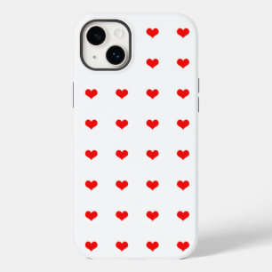 Red Hearts Mönster Valentine Day Cute Snyggt