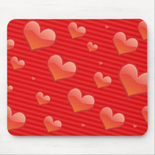 Red Hearts Mousepad Musmatta