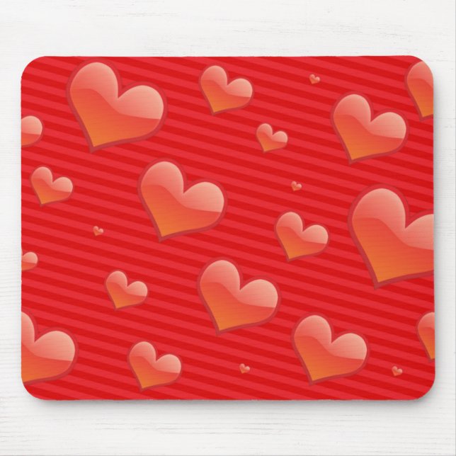 Red Hearts Mousepad Musmatta (Framsidan)