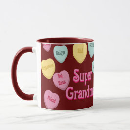 Red Hearts och Photo Message | Toppen Grandma Mugg