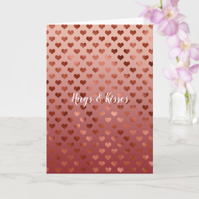 Red Hearts Ombre Kort (Orkide)