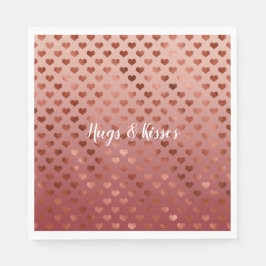 Red Hearts Ombre Pappersservett