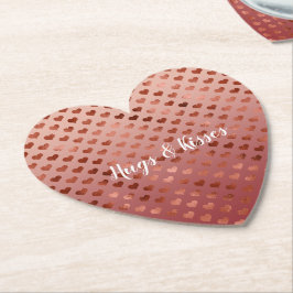 Red Hearts Ombre Underlägg Papper