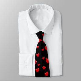 Red Hearts on Black Slips