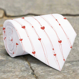 Red Hearts on Rosett band Seamless Mönster Valenti Slips