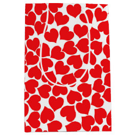 Red Hearts on White