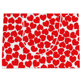 Red Hearts on White