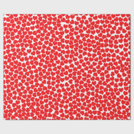 Red Hearts on White Presentpapper