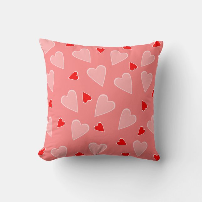 Red Hearts Pillow Kudde (Framsida)