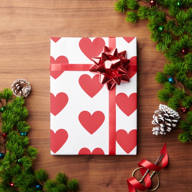 Red Hearts Presentpapper (Julgåva)