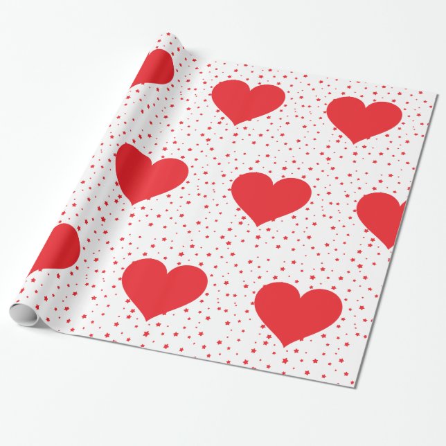 Red Hearts Presentpapper (Utrullad)