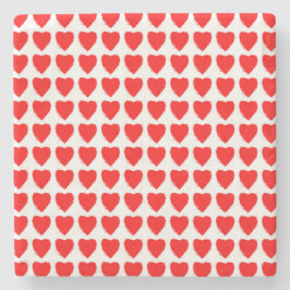 Red Hearts Seamless Pattern Stenunderlägg