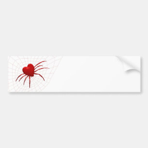Red Hearts Spider Bildekal