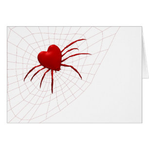 Red Hearts Spider Hälsningskort
