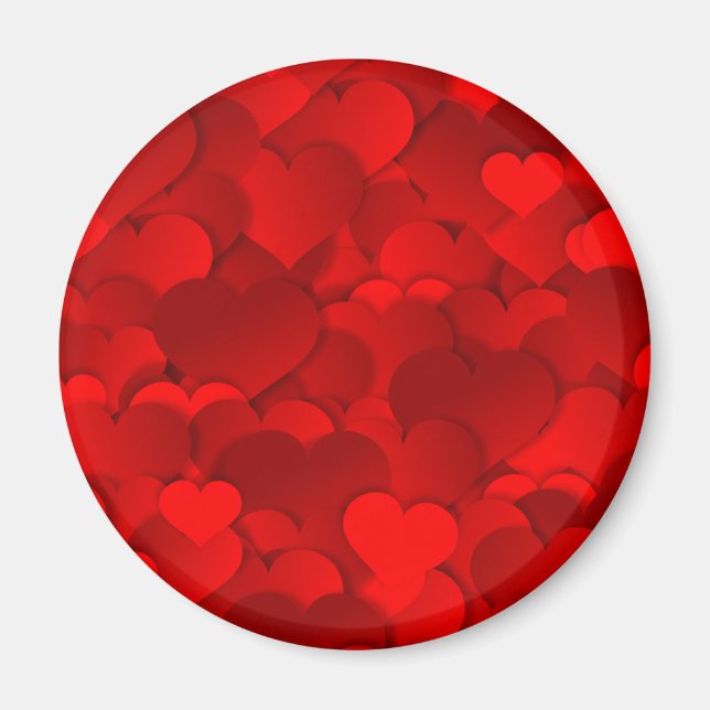 Red Hearts Struktur Magnet (Framsidan)