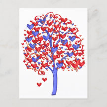 Red Hearts Träd Valentine