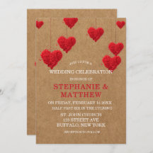 Red Hearts Valentine Day Bröllop