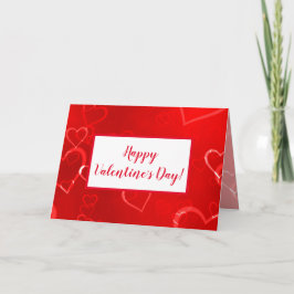 Red Hearts Valentine Day Kort