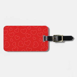 Red Hearts Valentine mönster Bagagebricka