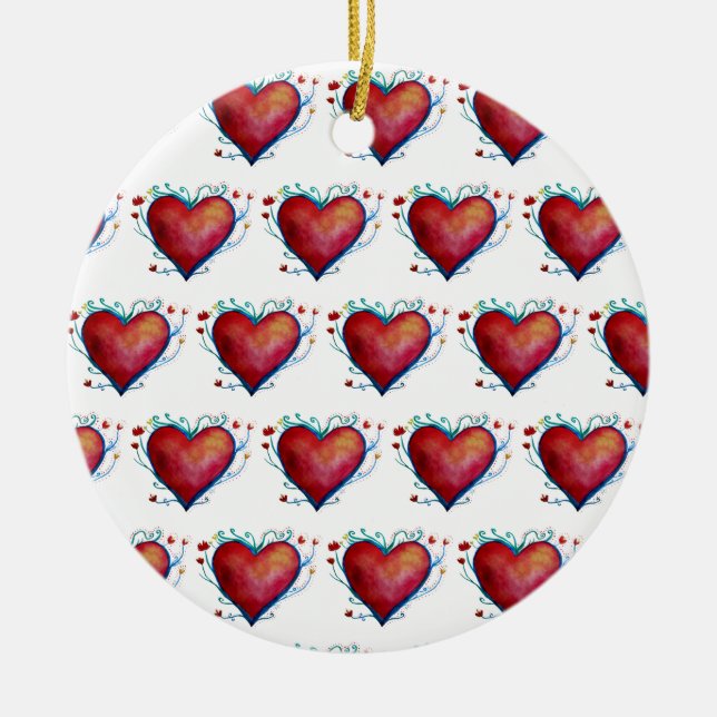 Red Hearts,Valentine Ornament (Framsidan)